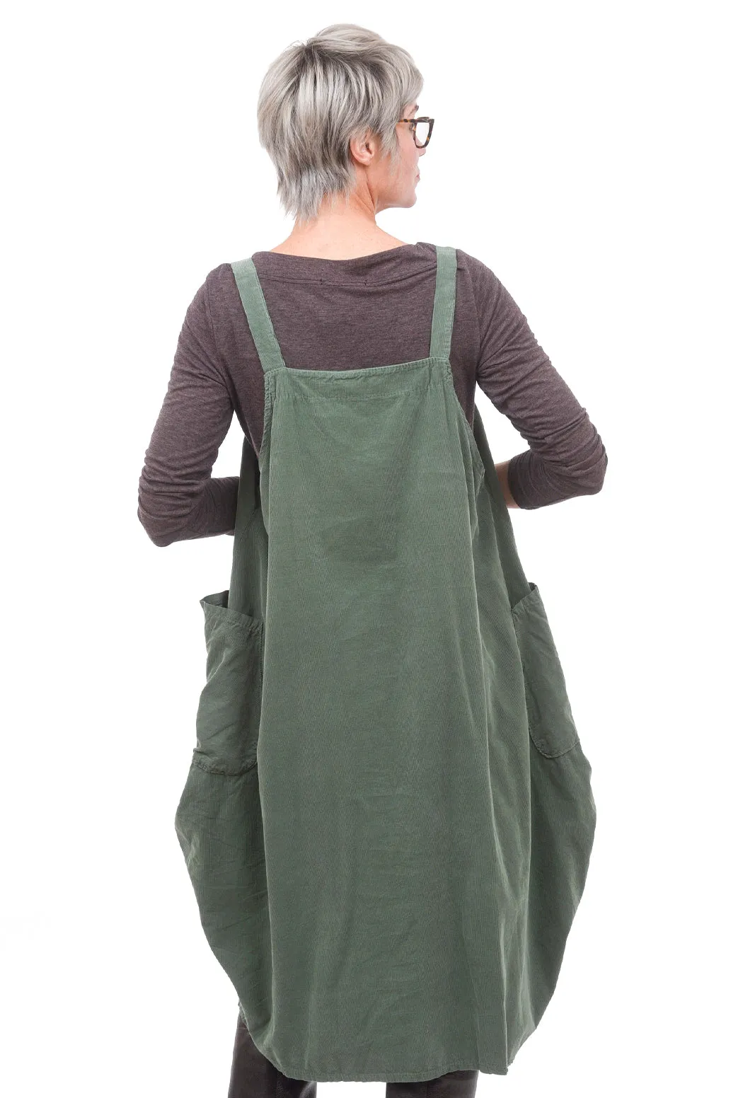 Corduroy Pockets Jumper, Olive