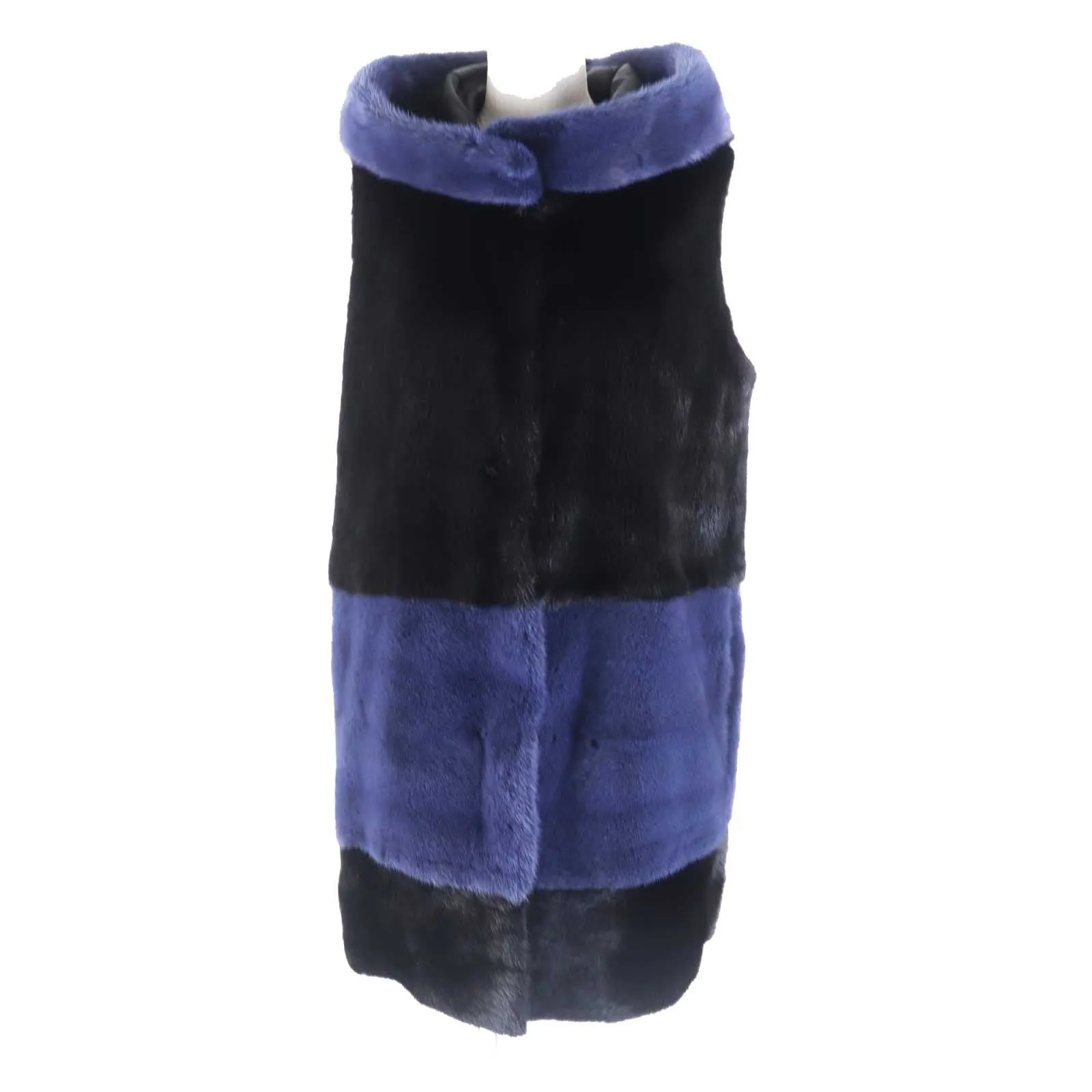 Fendi Mink Lamb Leather Reversible Hooded Vest