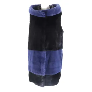 Fendi Mink Lamb Leather Reversible Hooded Vest