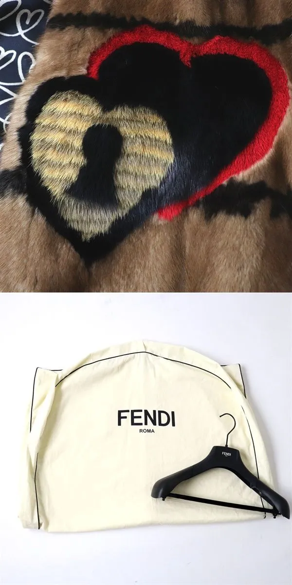 Fendi Mink Short Coat Jacket Brown