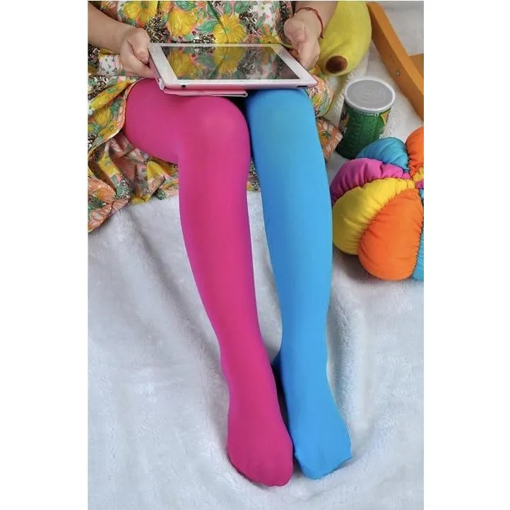 Girls Two Tone Tights