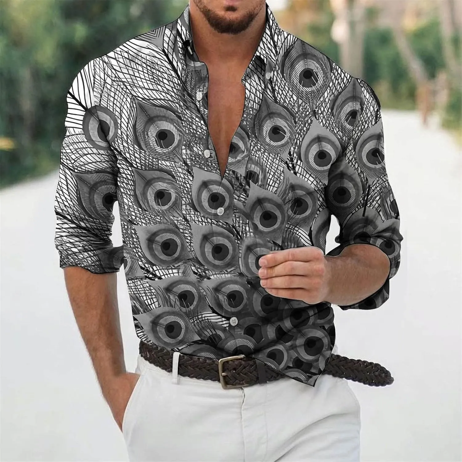 LCMTWX Long Sleeve Tops Shirts 2024 Solid Color Pocket Single Breasted Shirt Cotton and Shirt Short Sleeve Sweatshirts Mens
