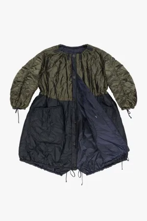 Parachute Quilt Parka - Dark Olive & Black / Midnight