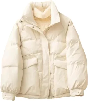 Womens Down Cotton Coat Winter Jacket Warm Puffer Parkas Coat